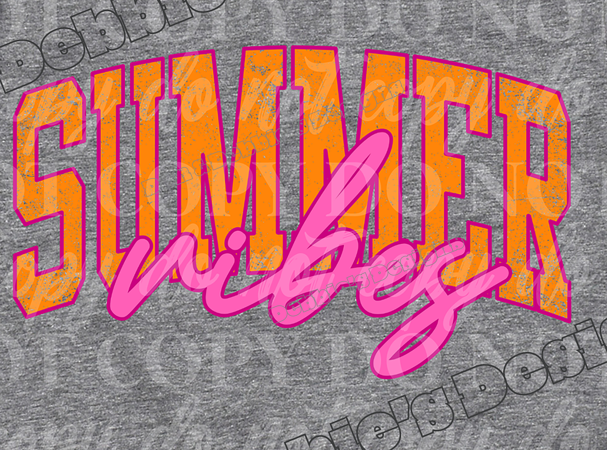 🌞 Summer Vibes Tee – Neon Orange & Pink Design ✨