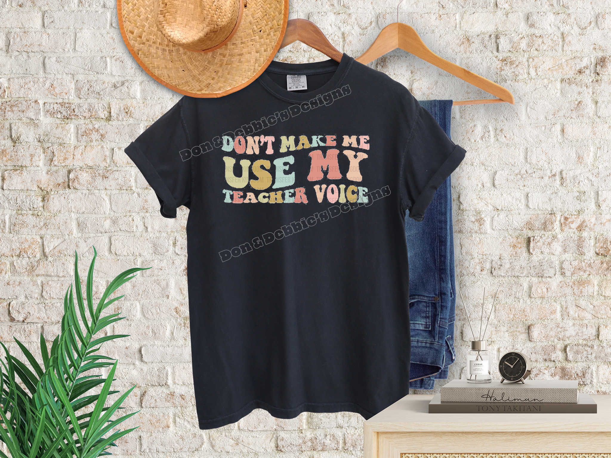 📢 Don’t Make Me Use My Teacher Voice DTF T-Shirt 🍎