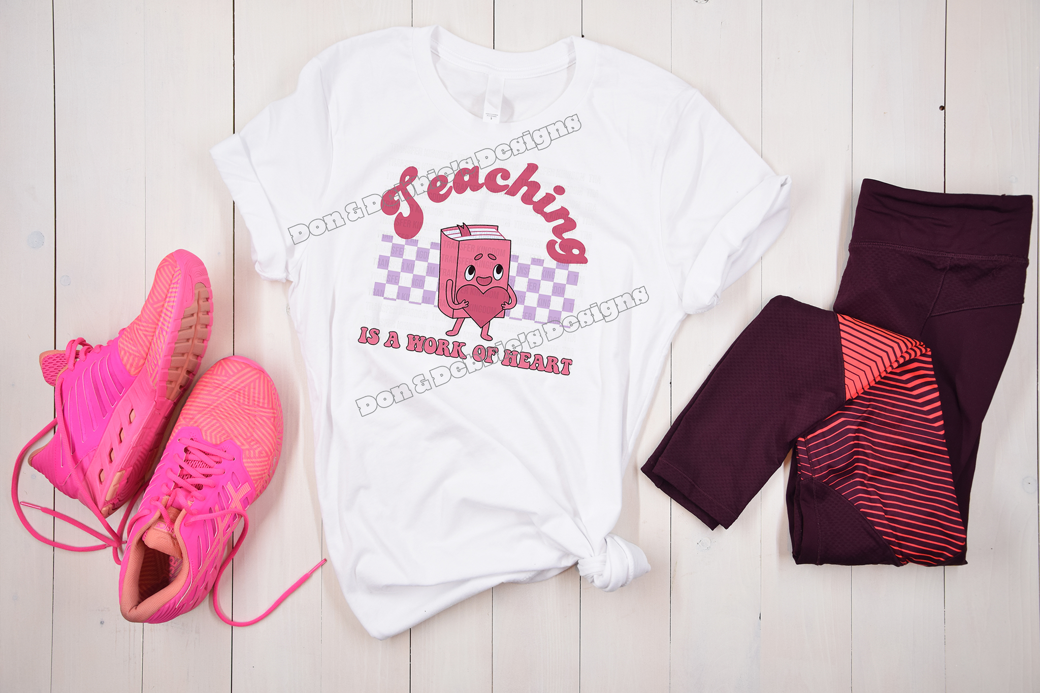 🍎 Teaching is a Work of Heart Teacher DTF T-Shirt ❤️