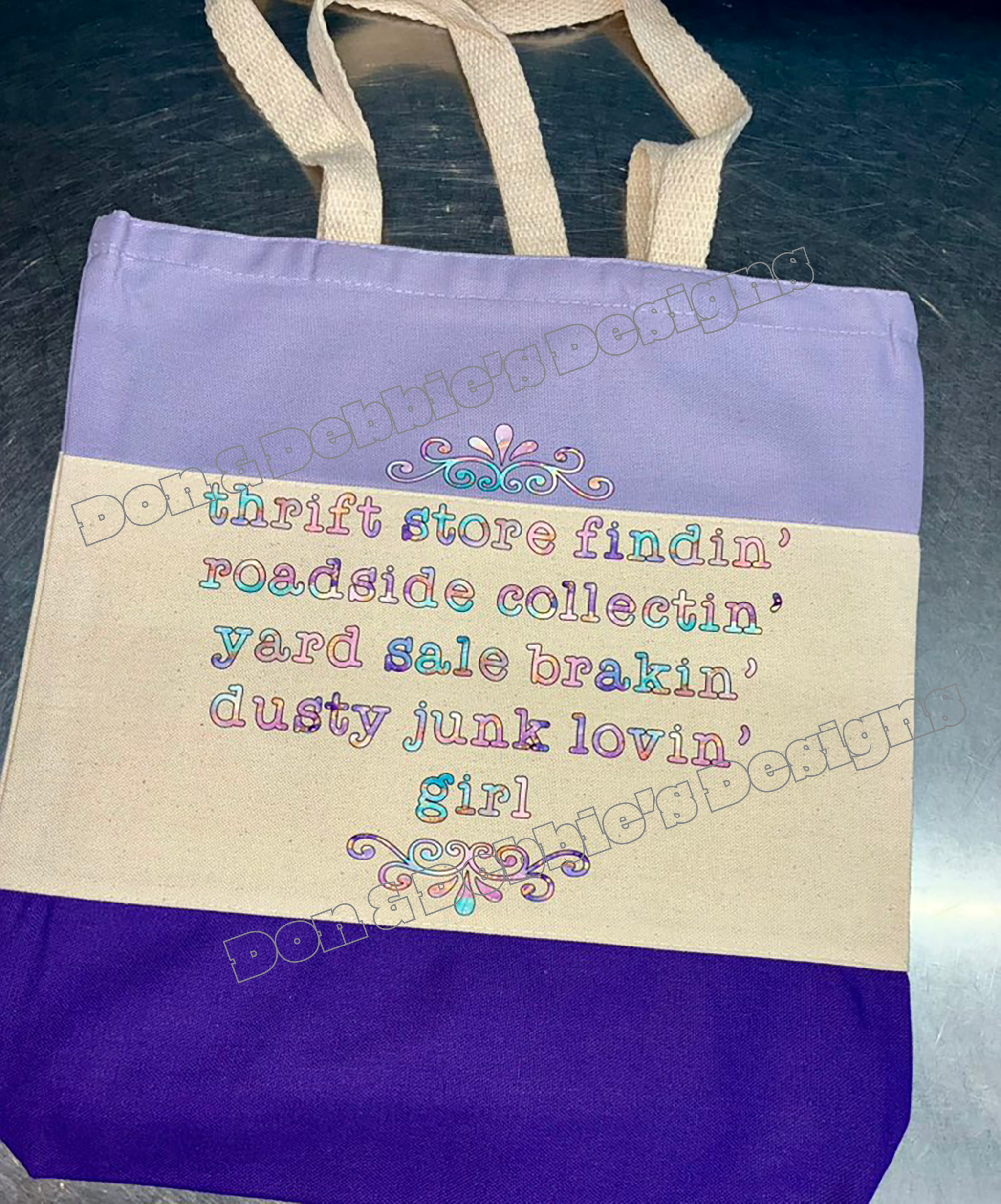 💜 Thrift Store Findin’ Girl Tote Bag 🛒