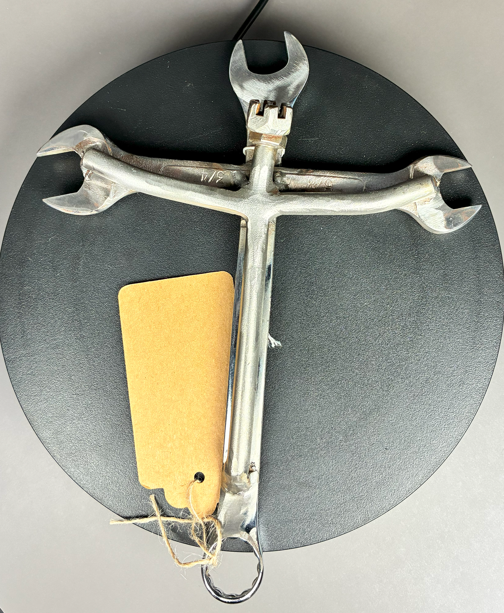 ✝️ Faith Forged Cross w/ Jesus - Wrench Tool Art 🛠