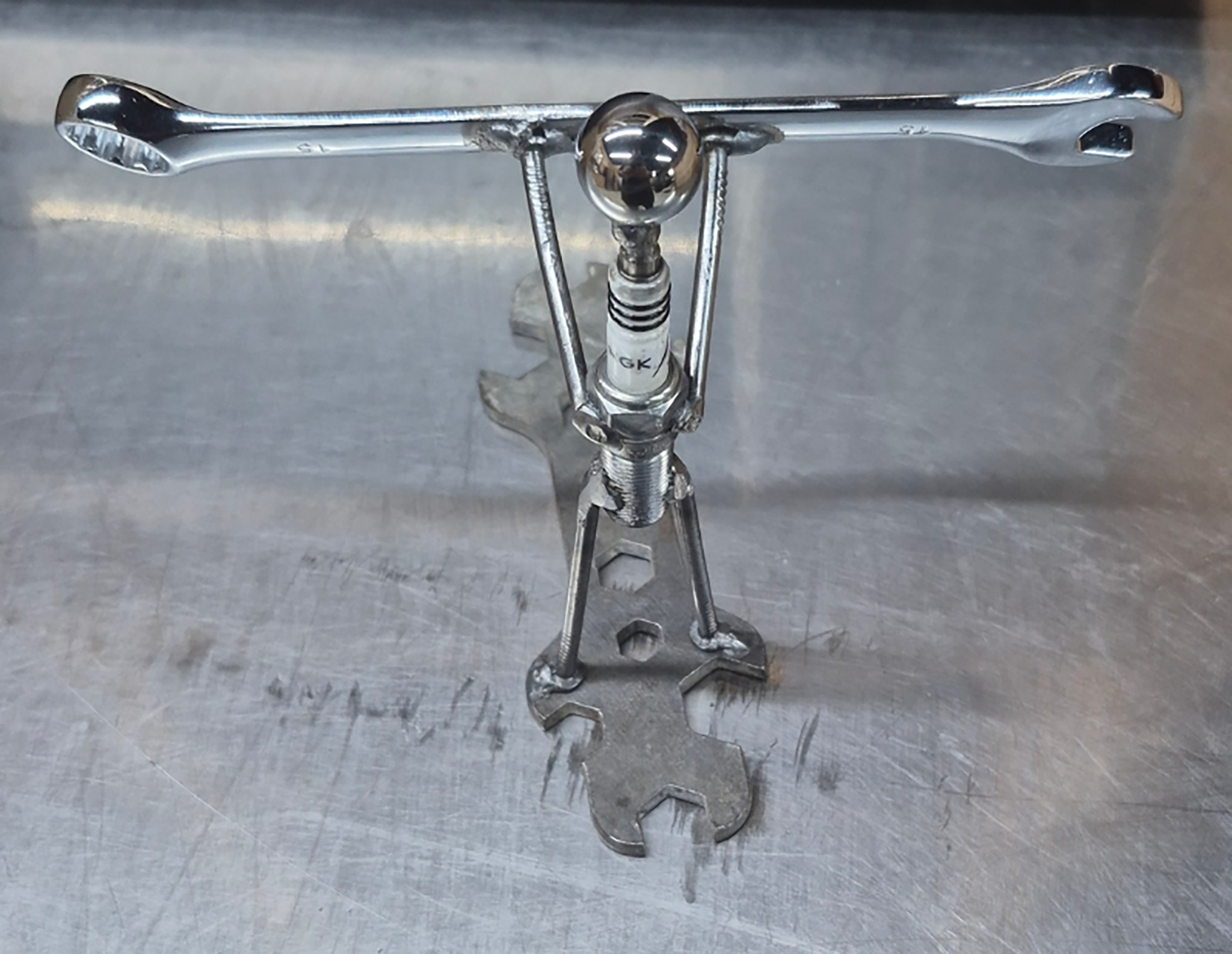 🔧 Mr. Mechanic at Work – Handmade Tool Art 🛠️