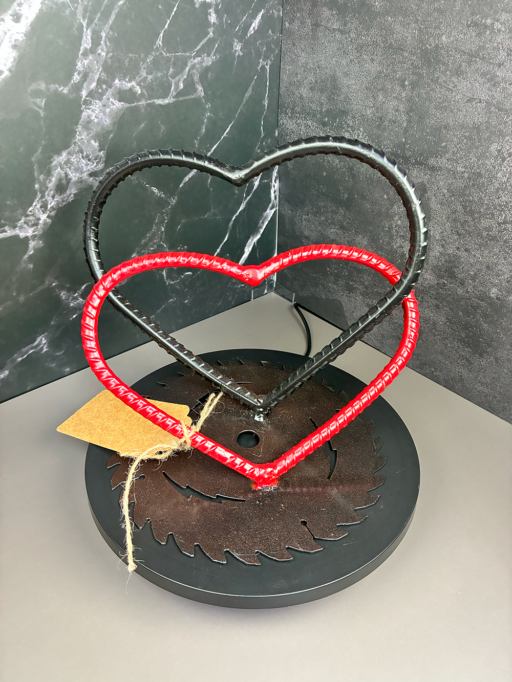 ❤️ Forged in Love – Interlocked Hearts Tool Art 🛠️