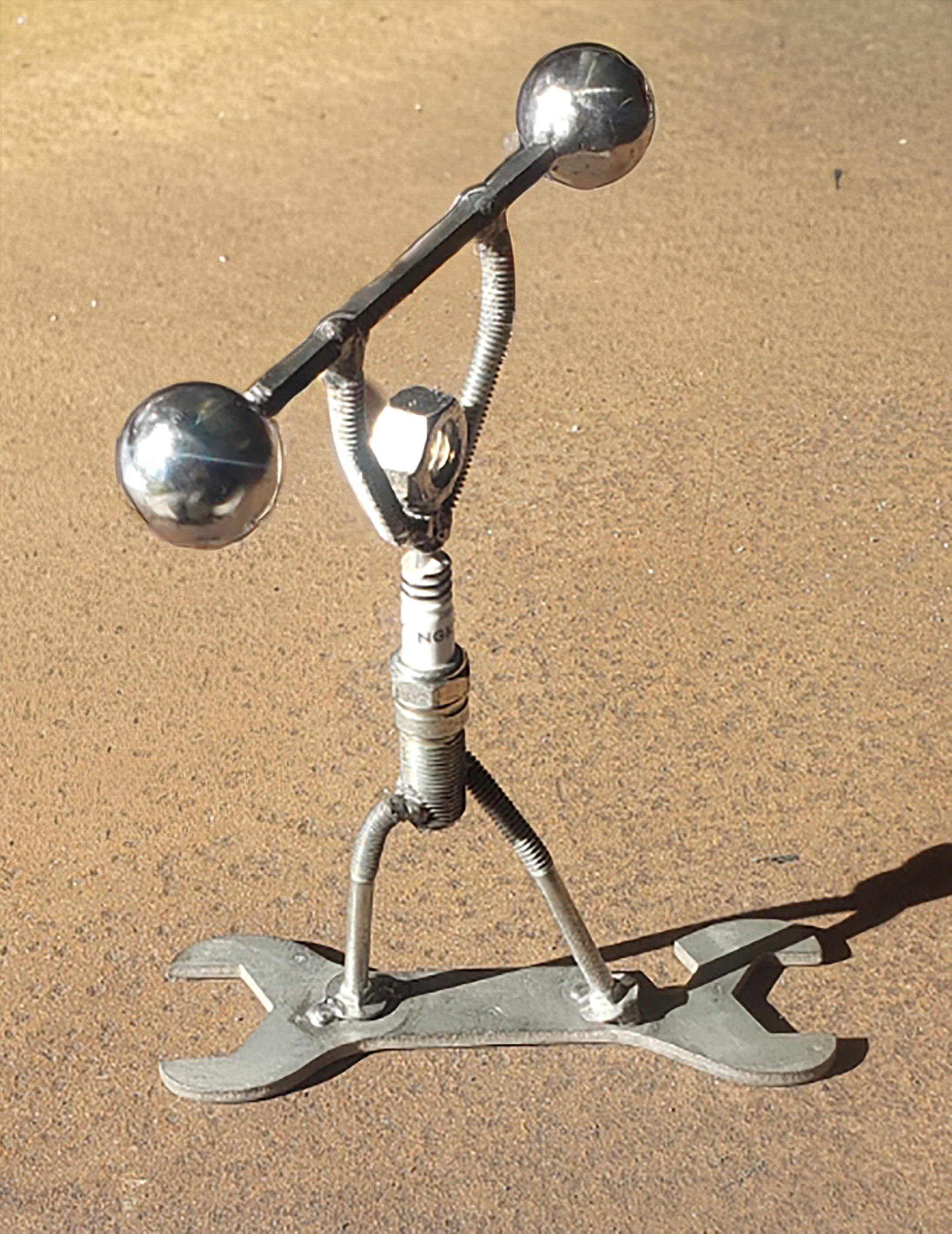 🏋️ Steel Strength – Weight Lifter Tool Art 🛠️