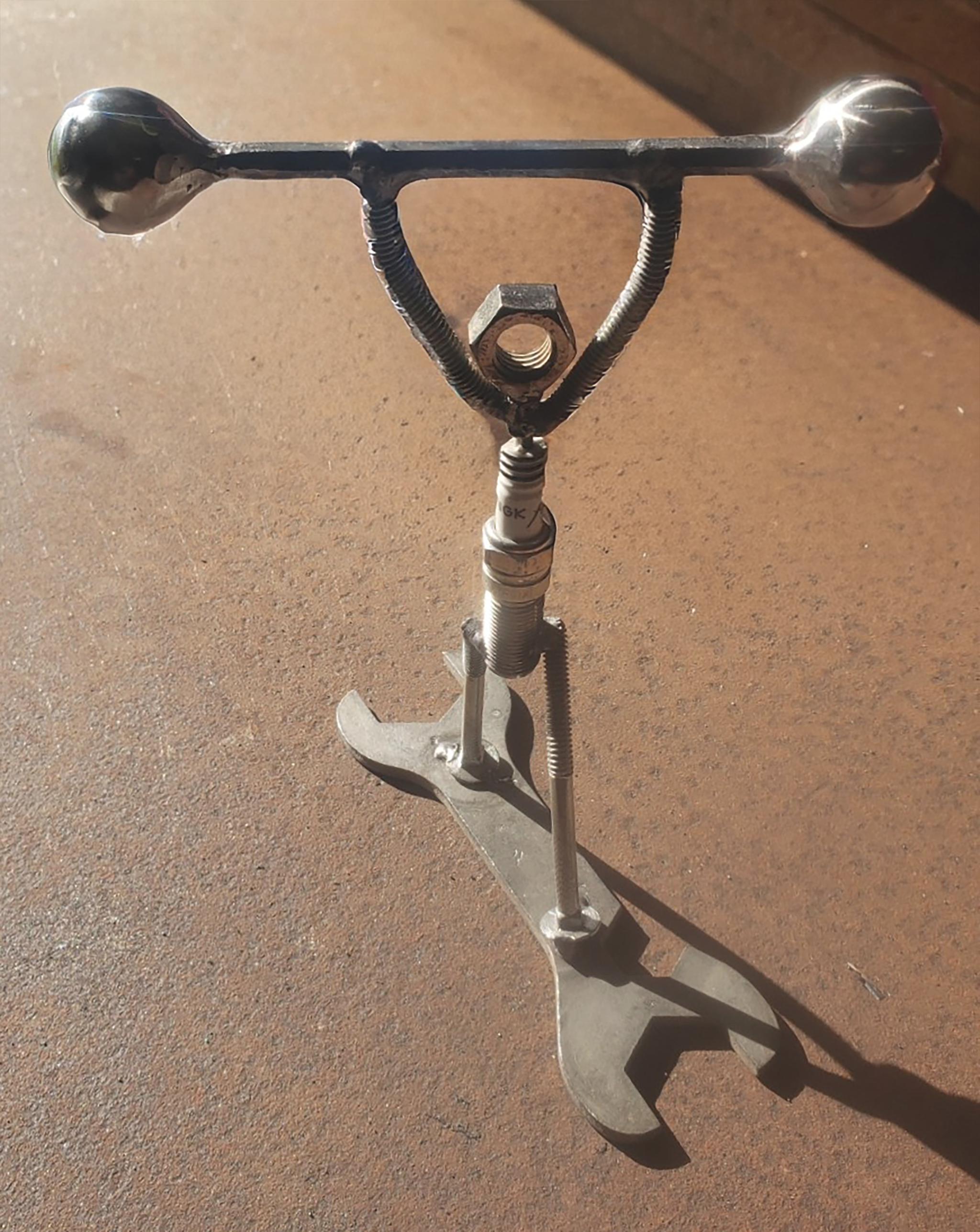 🏋️ Steel Strength – Weight Lifter Tool Art 🛠️