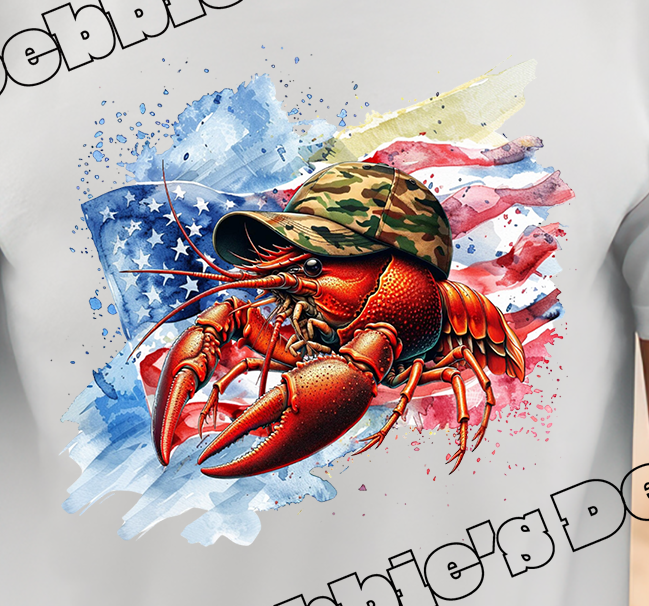 🦞 USA Camo Crawfish T-Shirt