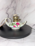 🕯️ Vintage Porcelain Oil Lamp – Rose Floral Design