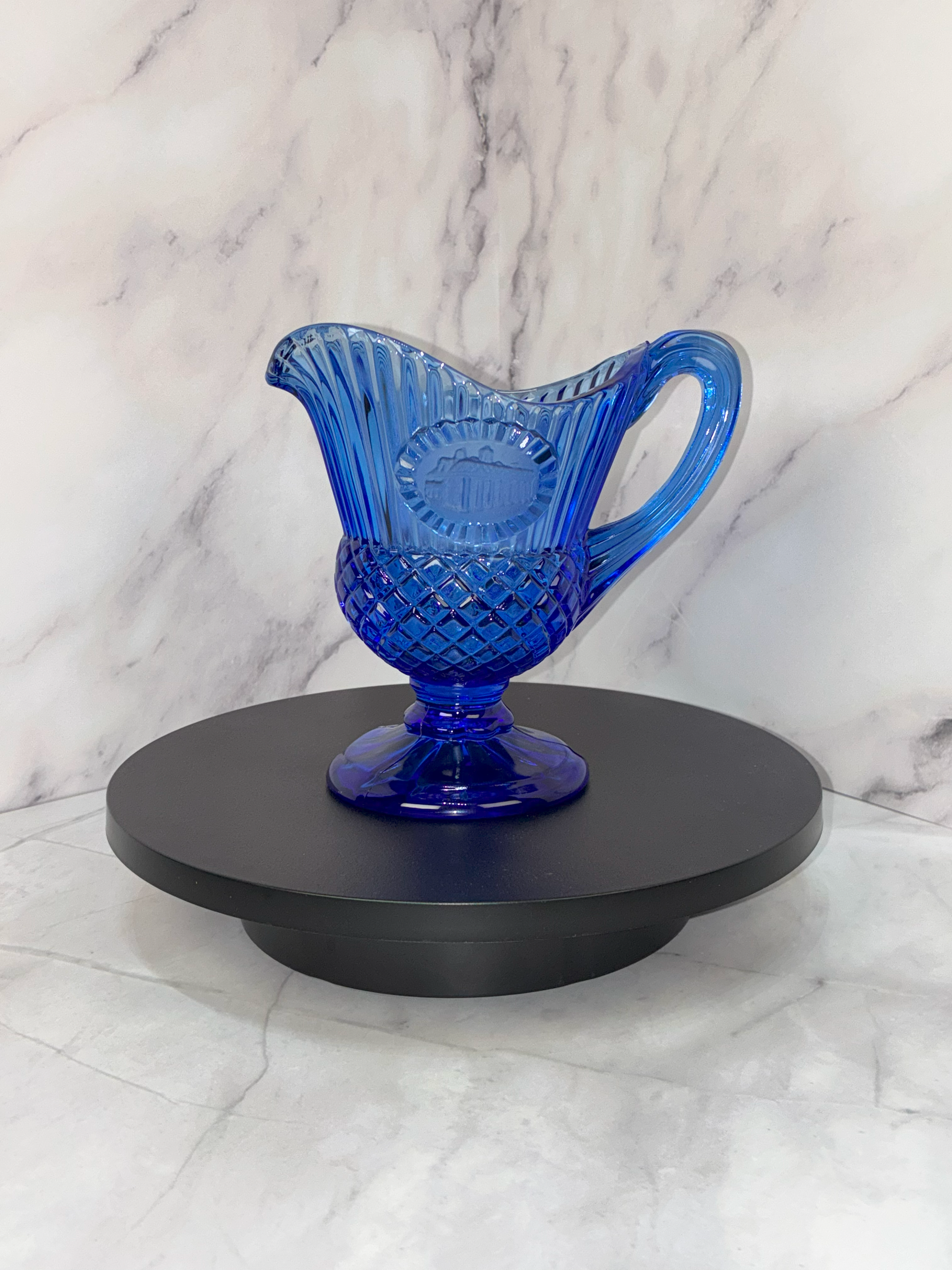 💙 Vintage L.E. Smith Colonial Blue Glass Set – c. 1960s ✨