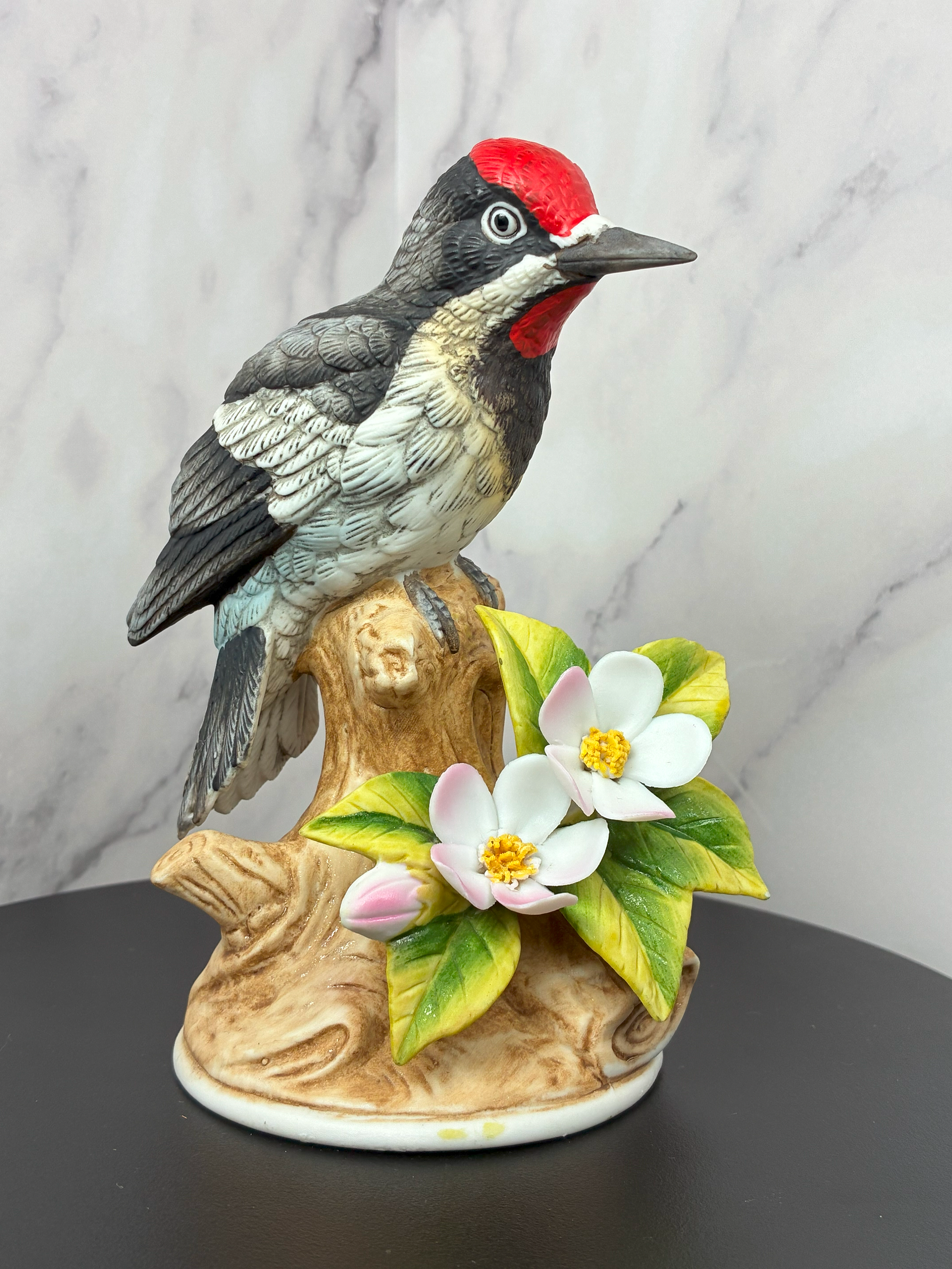🪵 Vintage Andrea by Sadek "Downy Woodpecker" Figurine (c. 1980s) 🌸