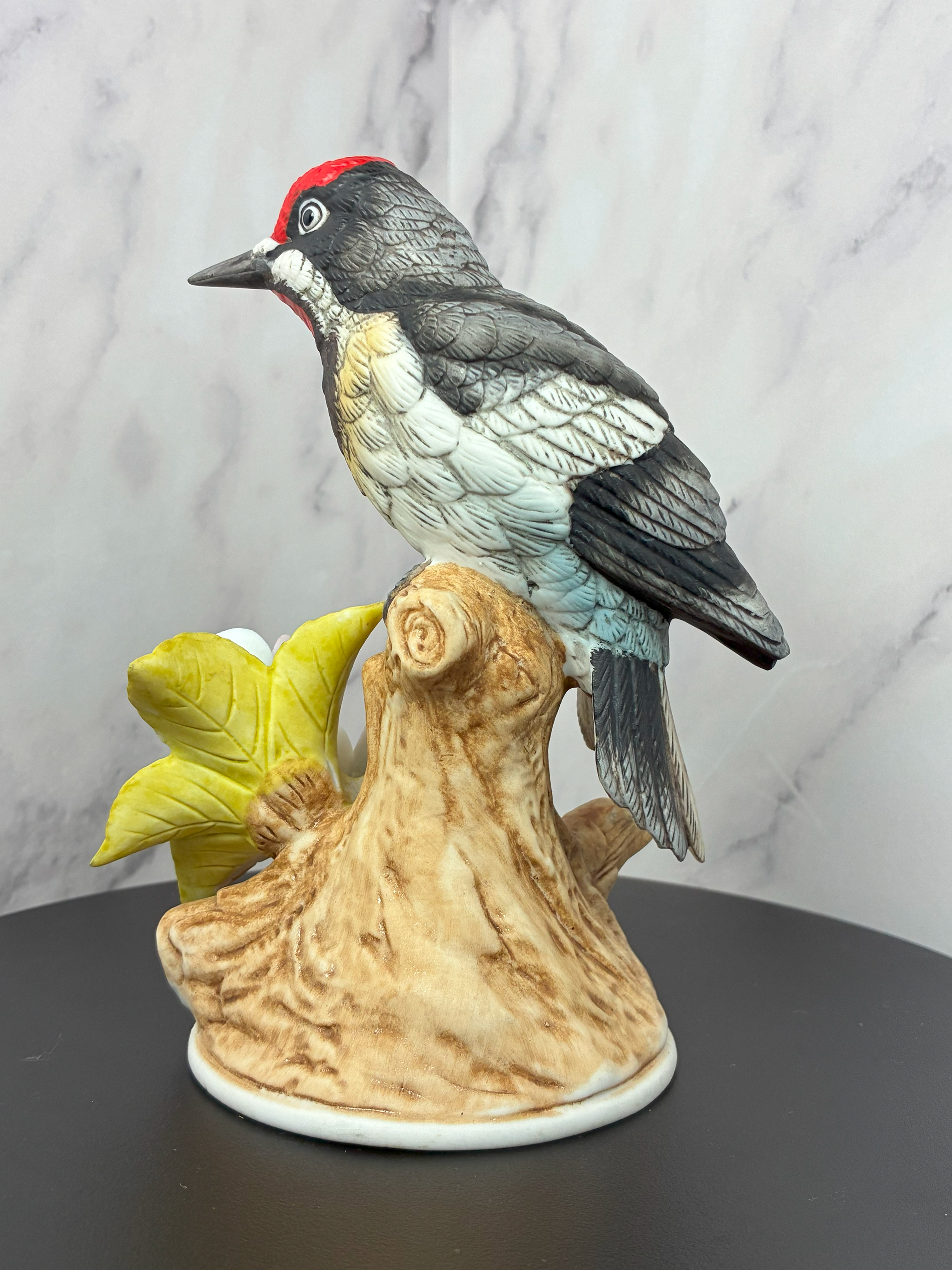 🪵 Vintage Andrea by Sadek "Downy Woodpecker" Figurine (c. 1980s) 🌸